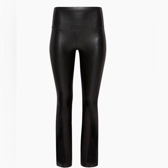 Wilfred Free Daria Faux Leather Flare Pant Black NWT - Picture 4 of 5